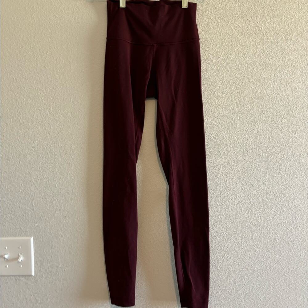 Lululemon Wunder Under high waisted Maroon Leggings size 4